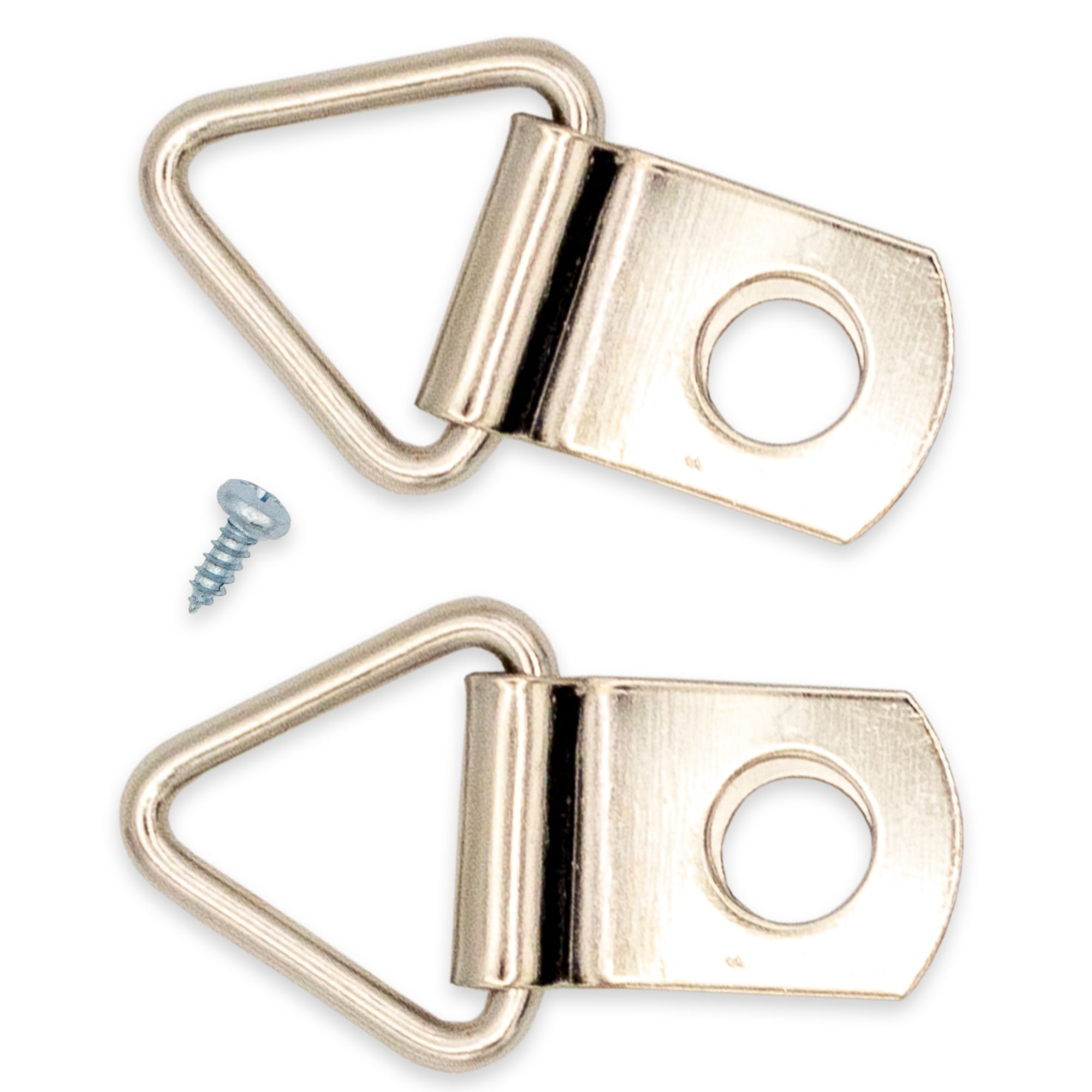D Ring Picture Hangers with Screws - 100 Pack - Bulk D Rings - Pro Quality  d-Rings - Fostbeen 