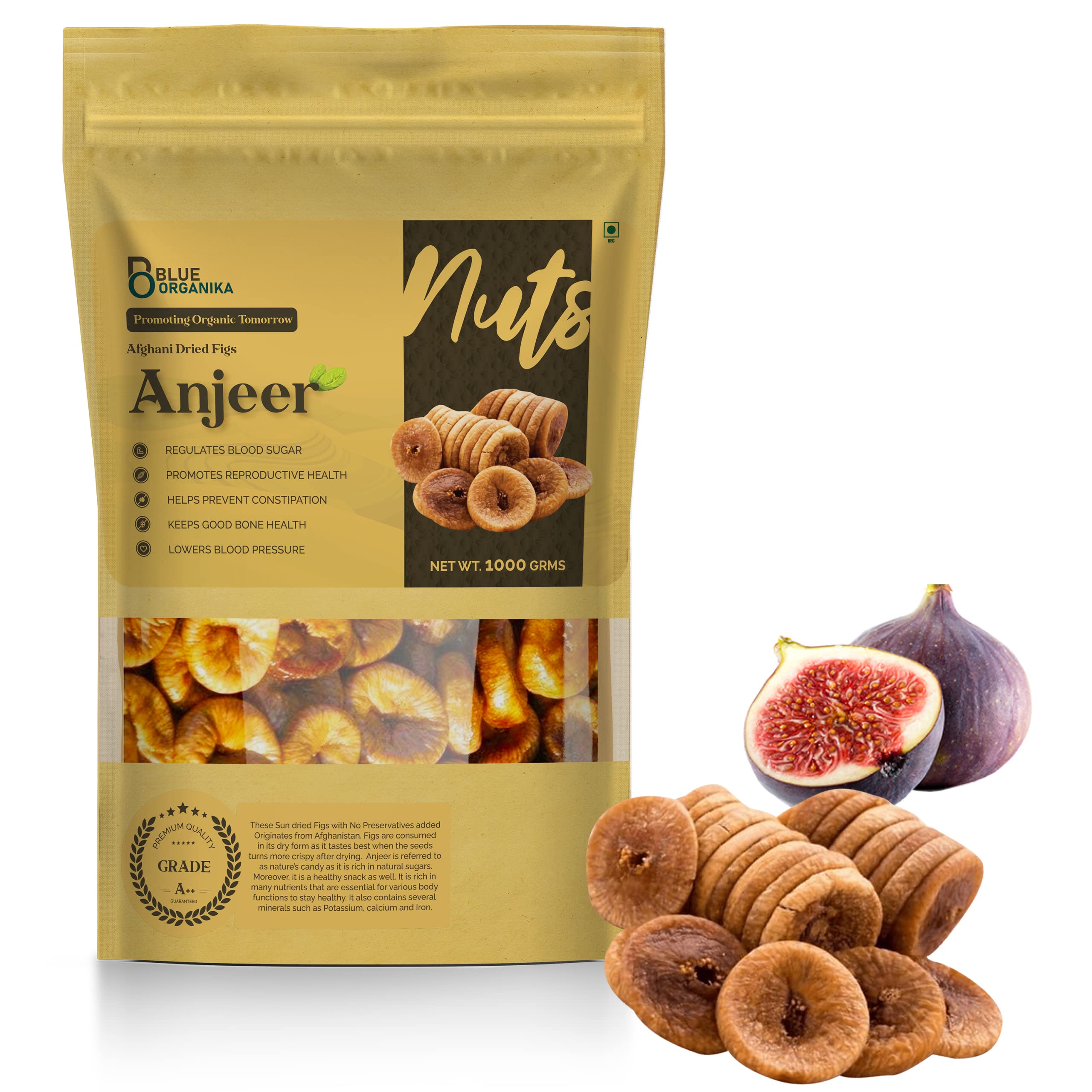 Premium Afghani Anjeer Large Sized 1Kg Dry Fruits For