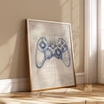 thumbnail image 1 of Blueprint Game Controller Geeky Gamer Video Decor For Him, Unframed Paper Poster 8x10in, 1 of 4