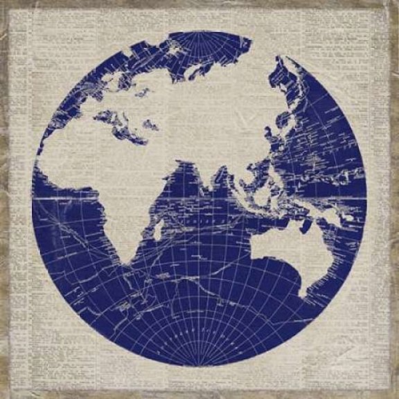 Blueprint Map II Poster Print by Elizabeth Medley (12 x 12)
