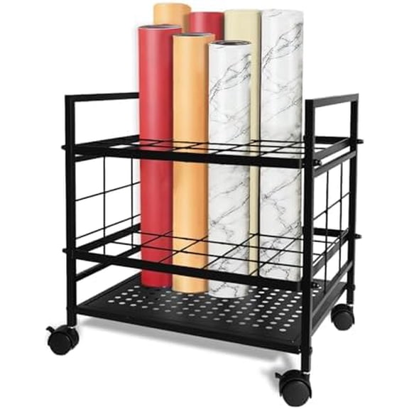 Blueprint Organizer with Rolling Wheels, 20-Slot Storage Rack  Mobile Cart for Blueprints, Maps, Posters, Architectural Plans. Ideal Holder for Home, Office, Studio, School$$Furniture