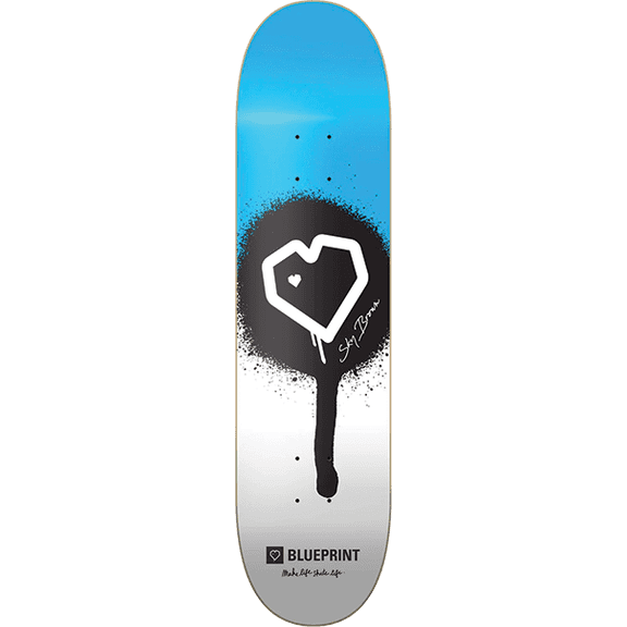 Blueprint Sky Brown Mlsl Skateboard Deck-8.25 Blue/Wht