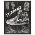 thumbnail image 1 of Blueprint Sneaker Canvas Trendy Sneaker Art by Art Remedy, Black Frame, 36" x 45", 1 of 7