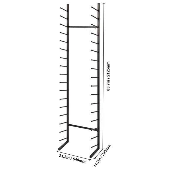 Blueprint Storage Rack Hanging Poster Display 16 Tier Vertical Blueprint Roll File Holder 2 Rolls per Tire Roll File Storage Rack for Blueprint Map Poster