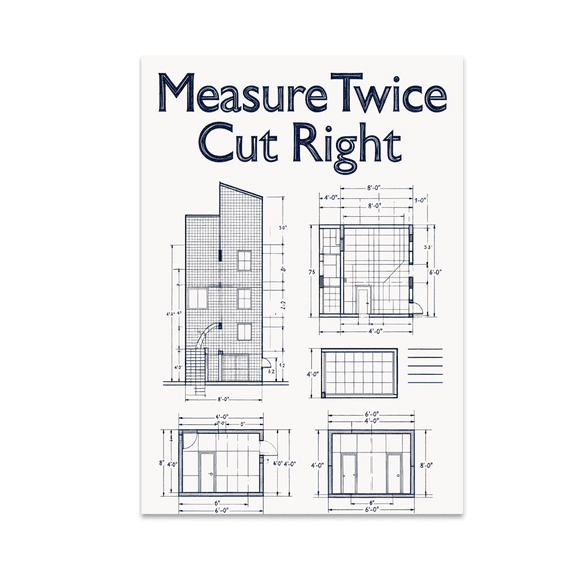 Blueprint Wall Art - Carpenter Decor - 13x19 Poster Print