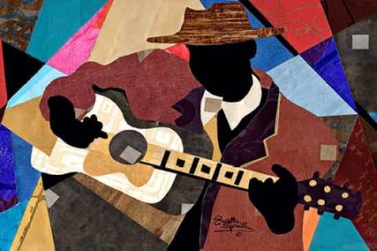 Blues Boy Canvas Art - Everett Spruill (12 x 18)
