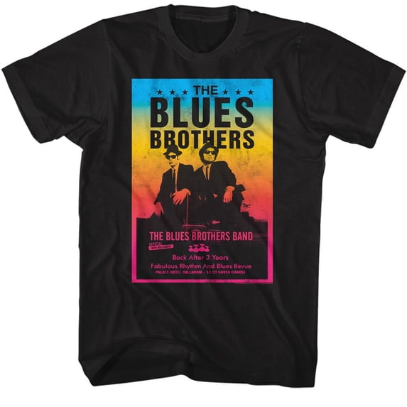 The Blues Brothers Poster Black Adult T-Shirt