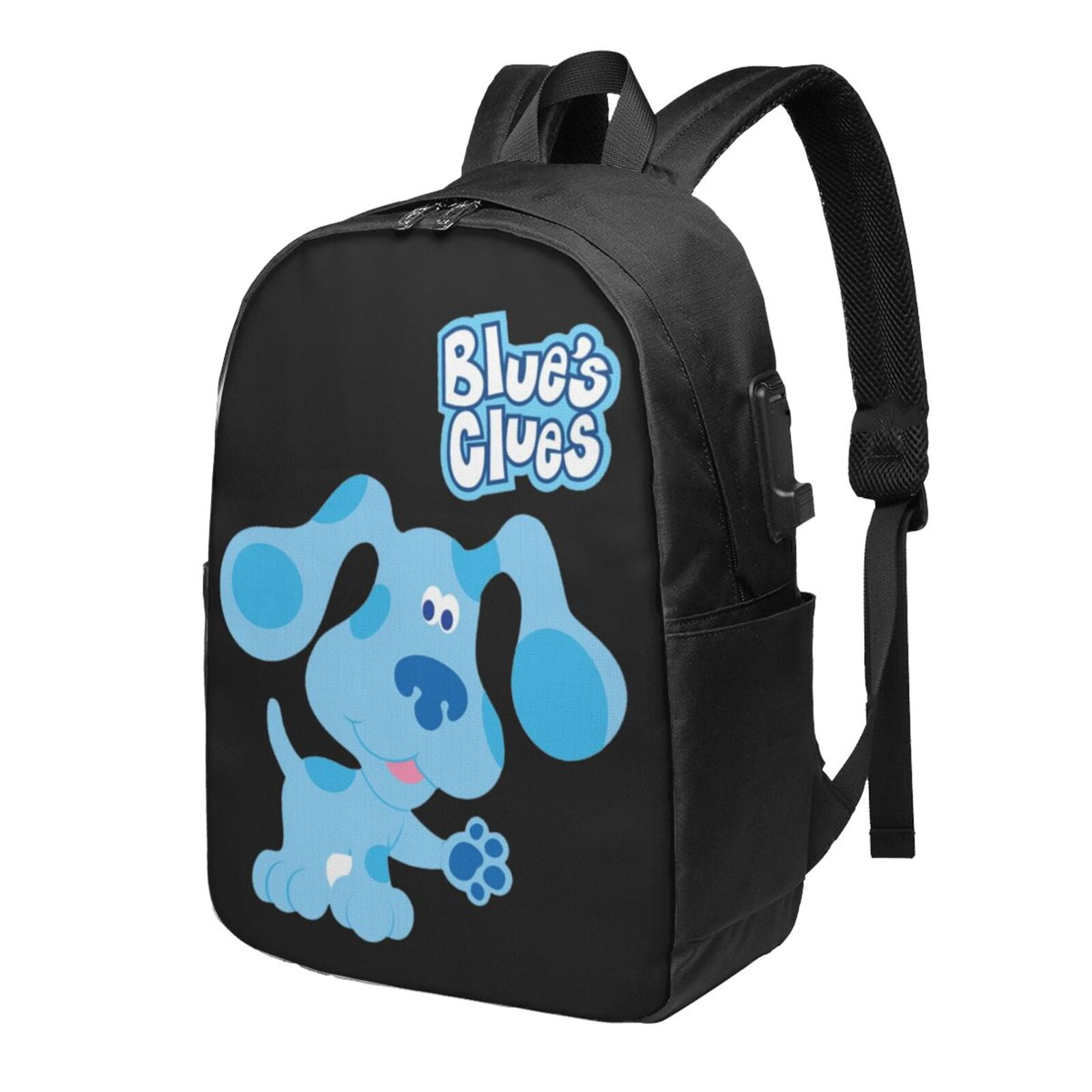 PIDUWAI Blues Clues Backpack Fashion Travel Backpack Laptop Backpack 17 Inch External Usb Interface Headphone Line Interface