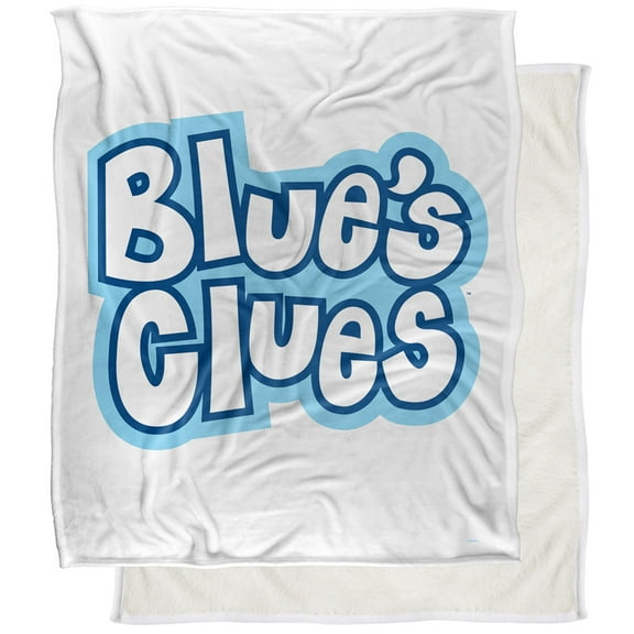 Blues Clues Blanket, 50"x60" Blue's Clues Vintage Logo Silky Touch Sherpa Back Super Soft Throw Blanket