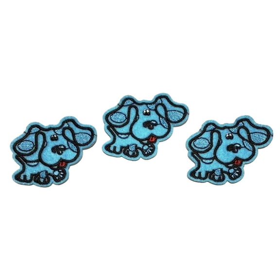 Blues Clues Dog 2.25 Inches Wide Embroidered Iron On Patch Set of 3