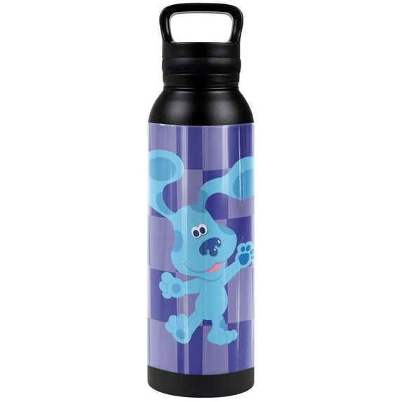 Blues Clues Official Blue'S Clues Large Blue 24 oz Insulated Canteen Water Bottle, Leak Resistant, Vacuum Insulated Stainless Steel with Loop Cap