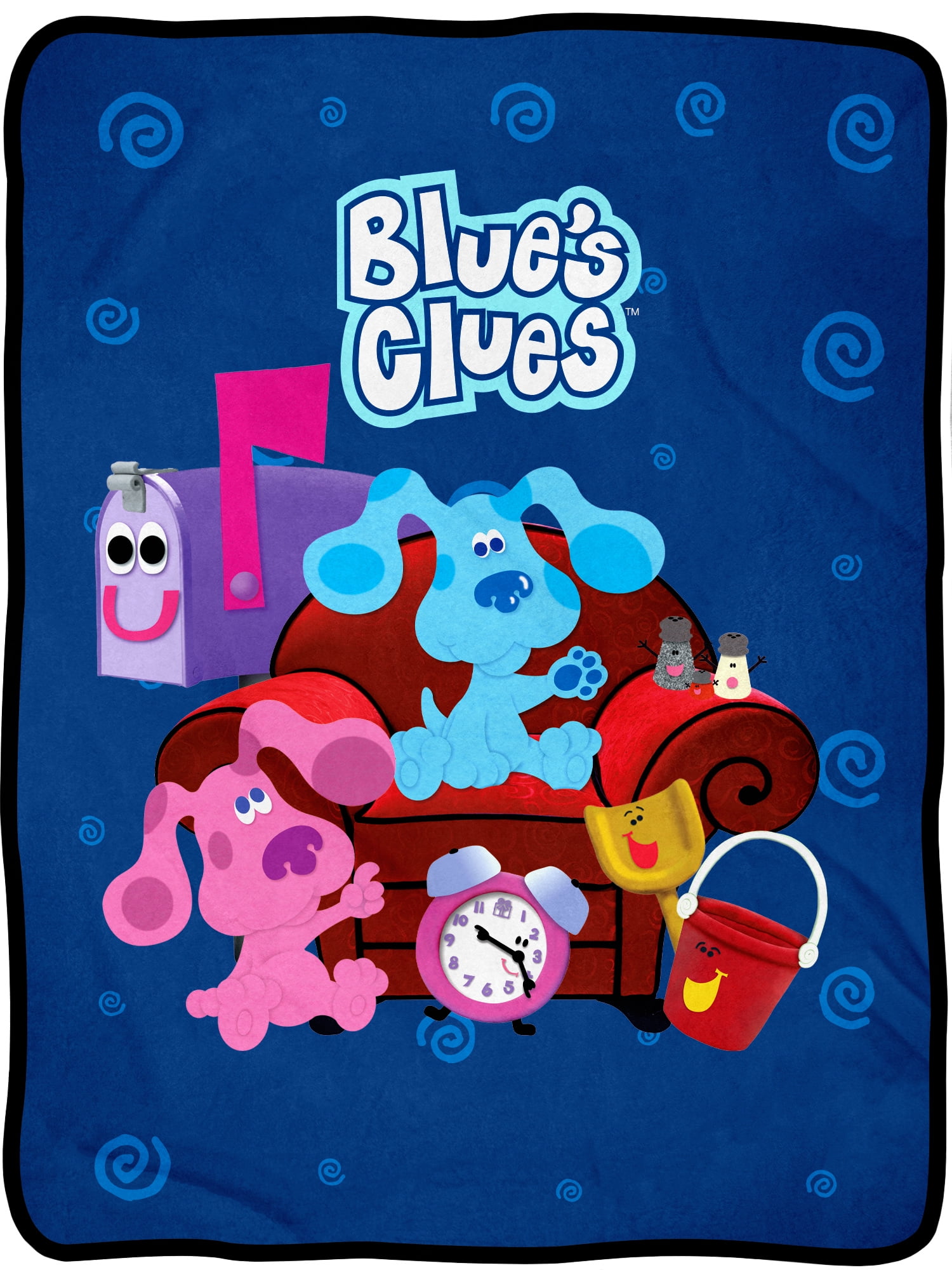 Blues Clues Throw Blanket - Blues Clues Classic Character Group Fuzzy Soft Fleece Throw Blanket For Bed Couch 46" X 60"