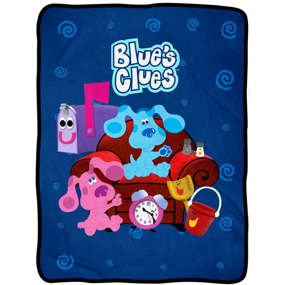 Blues Clues Throw Blanket - Blues Clues Classic Character Group Fuzzy Soft Fleece Throw Blanket For Bed Couch 46" X 60"