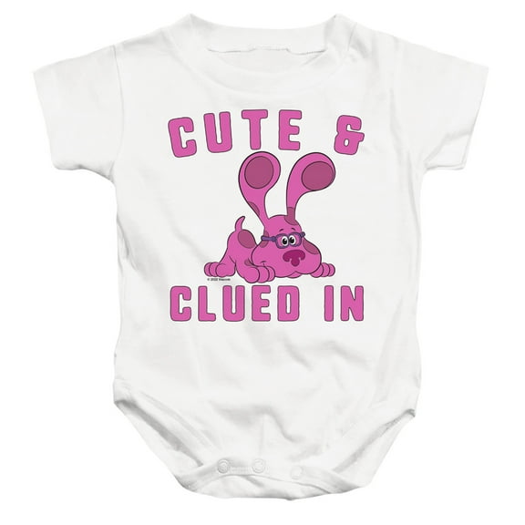 Blues Clues & You Cute And Clued In Magenta Unisex Infant Snap Suit for Baby (12 Months) White