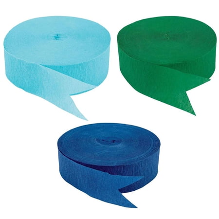 Blues & Green Jumbo Streamer Assortment - 3 pc