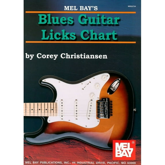 Blues Guitar Licks Chart (Paperback)