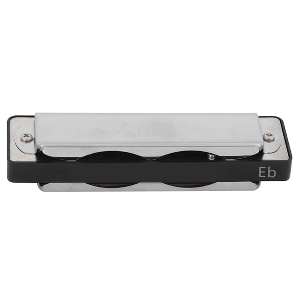 Blues Harmonica 10-Hole Mouthorgan Eb Key ABS Resin Comb Beginner Gift Professional, Black