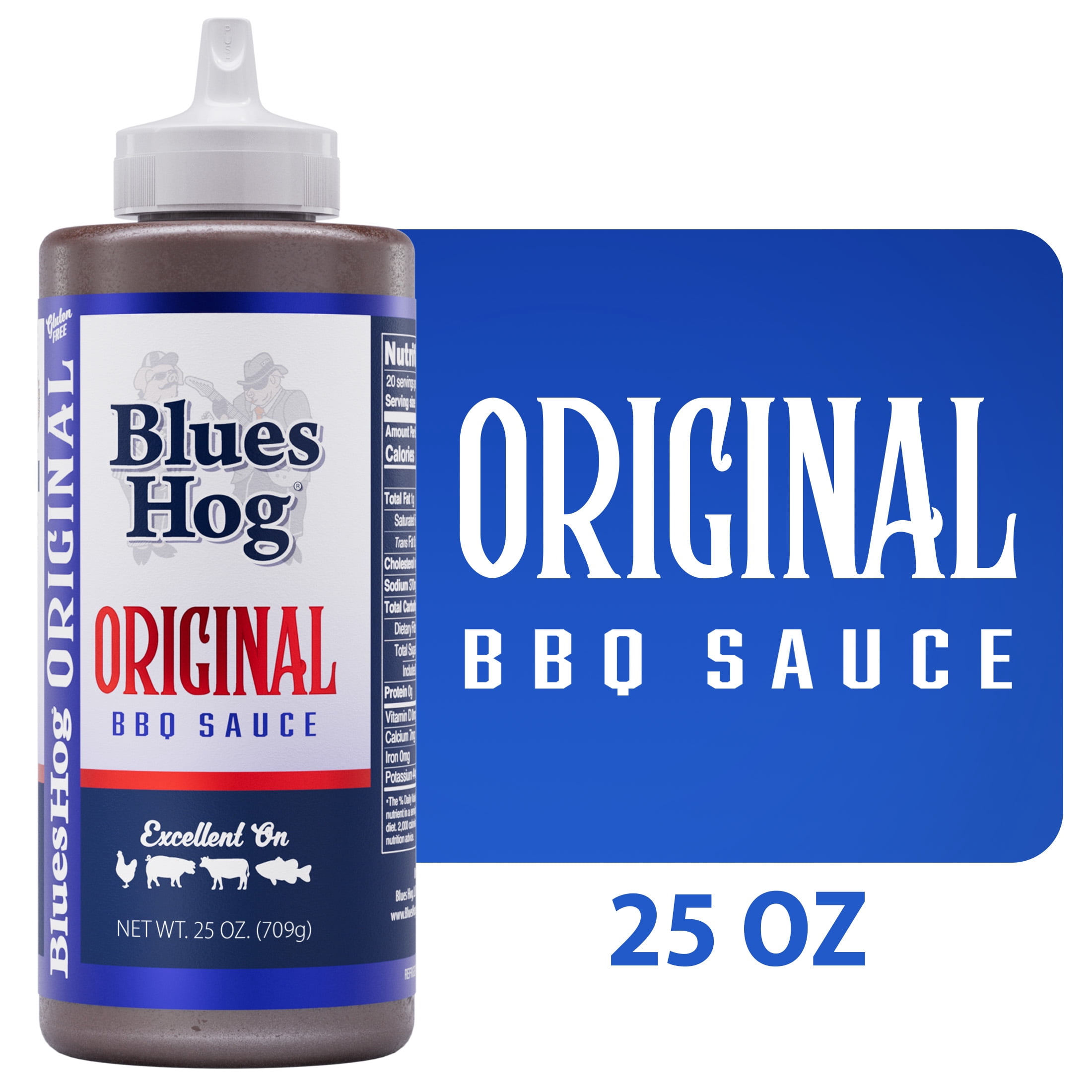 Blues Hog Original Barbecue Sauce Squeeze Bottle, Gluten-Free, 25 oz