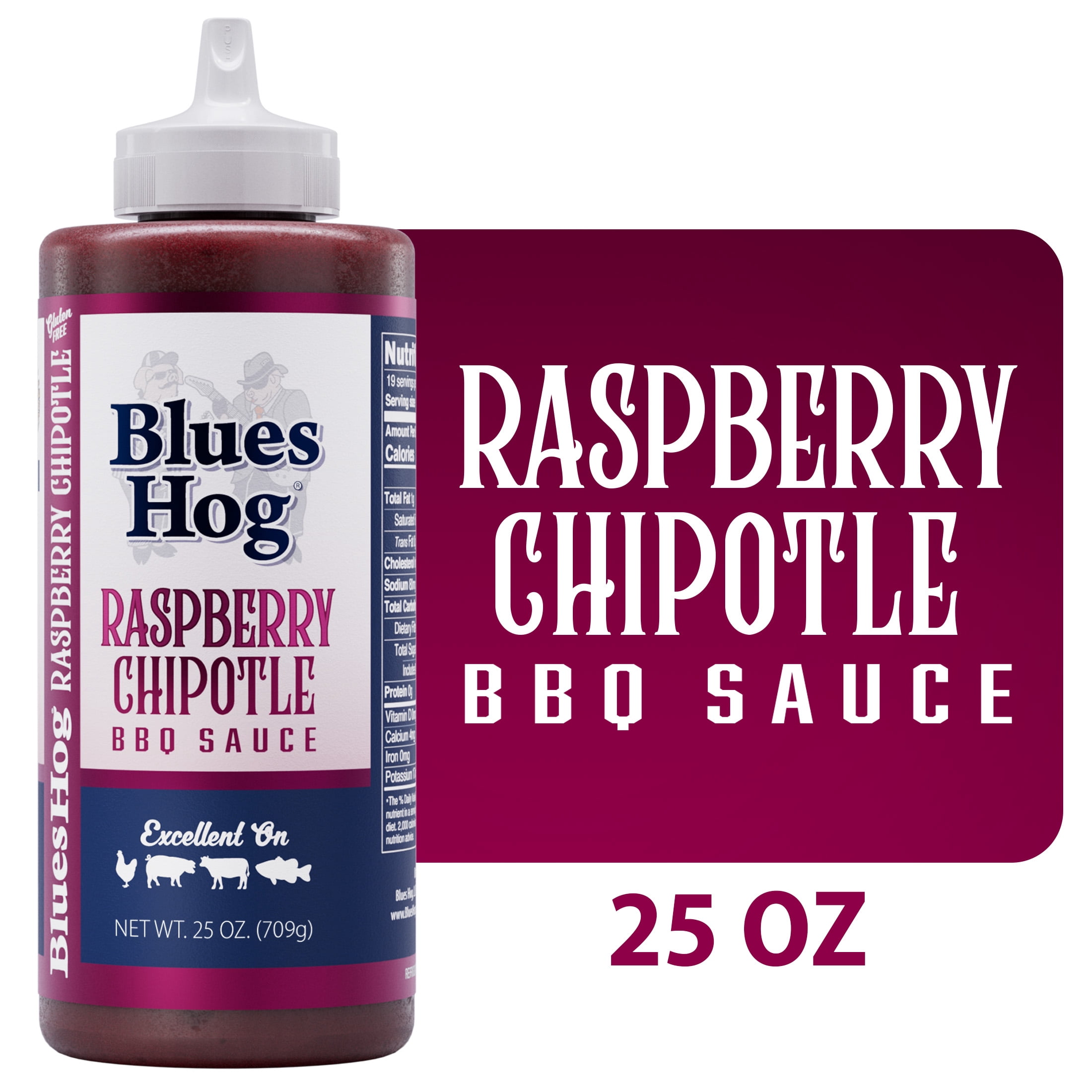Blues Hog Raspberry Chipotle BBQ Sauce, Gluten-Free,  25 oz