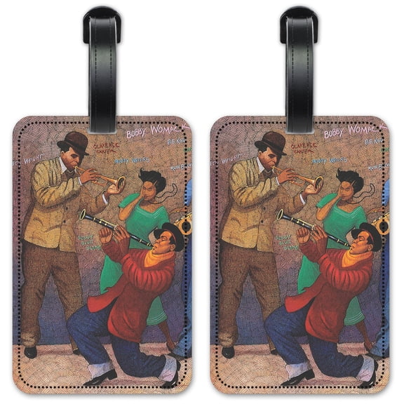 Blues - Luggage ID Tags / Suitcase Identification Cards - Set of 2
