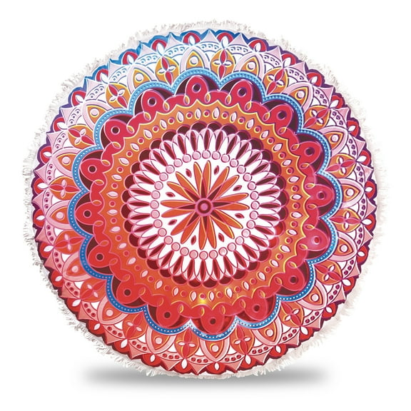 Bluescape 60” Towel Float – Large Round Inflatable Pool Raft with Plush Towel Top for Extra Comfort