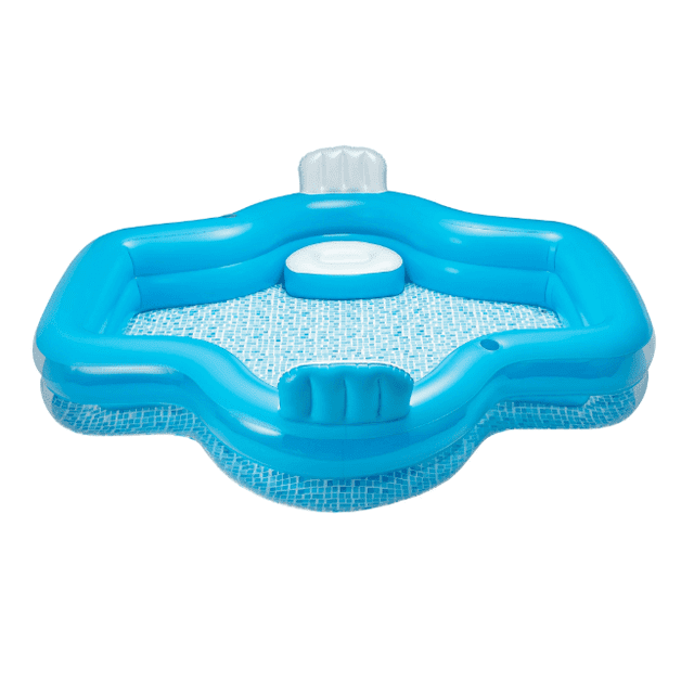 Bluescape Blue Grand Luxe Inflatable Family Swimming Pool, 2 Seats, Ages 6 and Up 