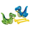 Bluescape Blue & Green Dino Fight Inflatable Pool Game Set, for Kids