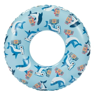 Bluescape Blue Shark Inflatable Swim Tube Pool Float, for Kids, Age 9 & up, Unisex