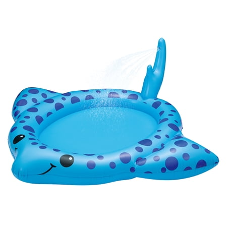 Bluescape Blue Stingray Inflatable Spray Kids Splash Pool, Age 2 & up