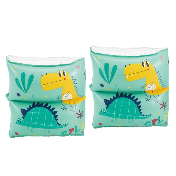 Bluescape Blue Dino Inflatable Printed Armbands for Swimming, Age 3 to 6, Unisex