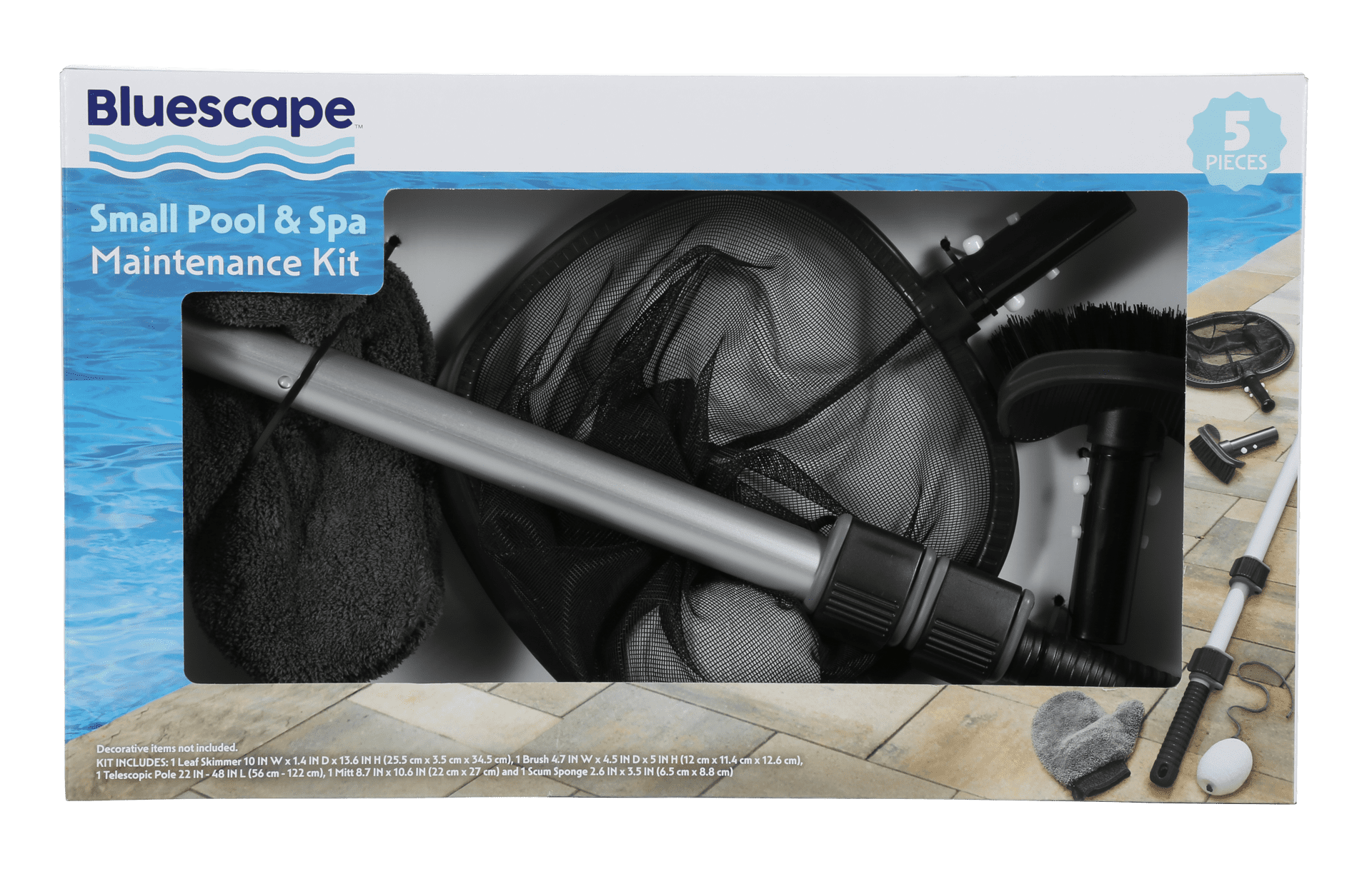 Bluescape 5- Plastic Piece Small Pool & Spa Maintenance Kit - 3 in. x 21 in. x 13 in.