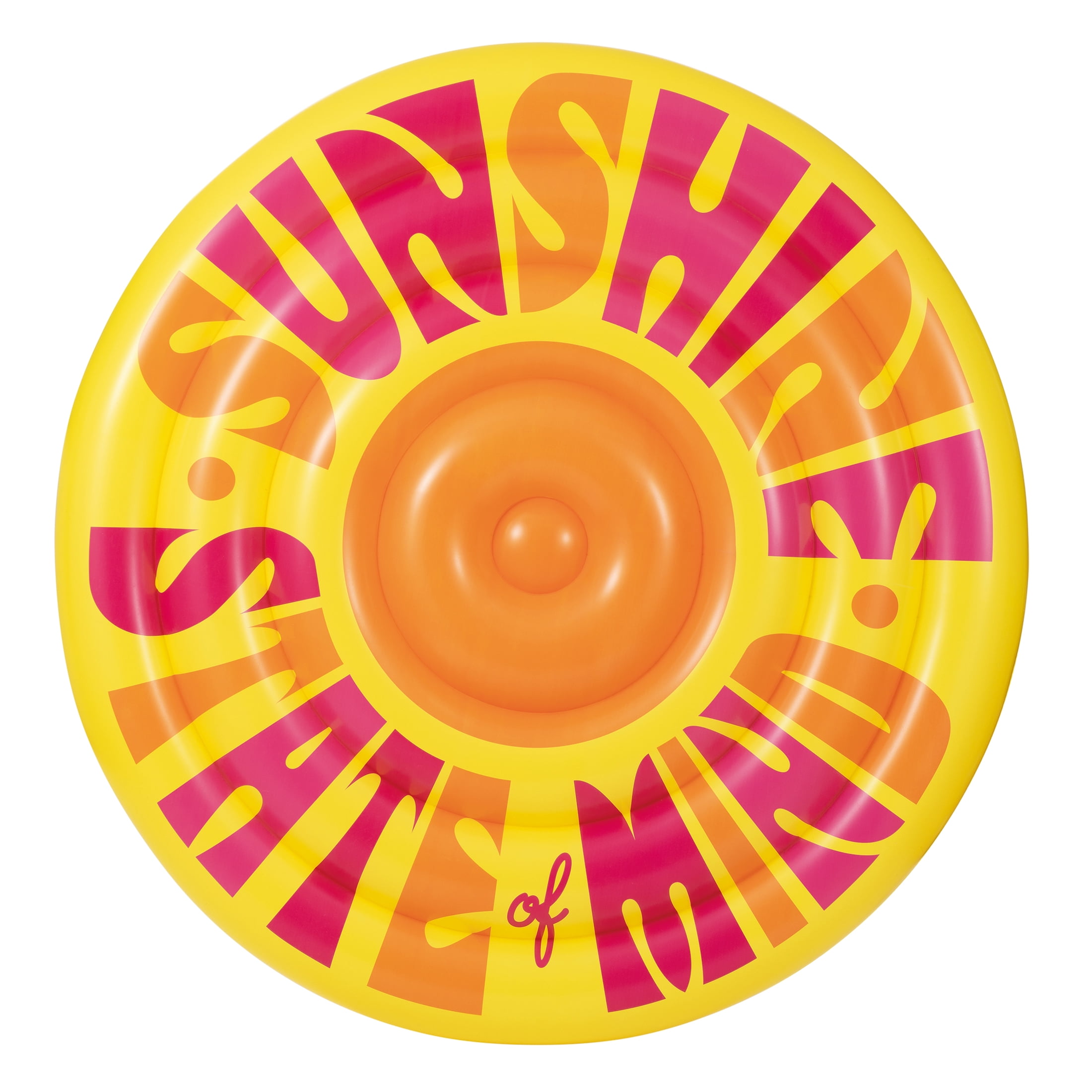 Bluescape Sunshine Island Inflatable Pool Float, Orange & Yellow, Adult, Unisex