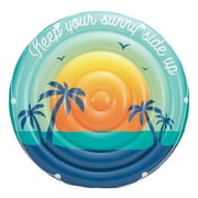 Bluescape Tropical Paradise Island, Inflatable Pool Float, Blue & Yellow, Adults, Unisex