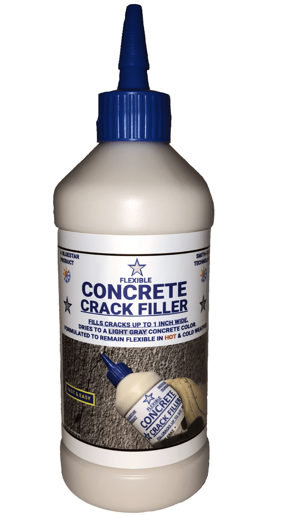 BlueStar Flexible Concrete Crack Filler Light Gray 16 oz Effectively ... - Strong Solution Effectively Seals Cracks