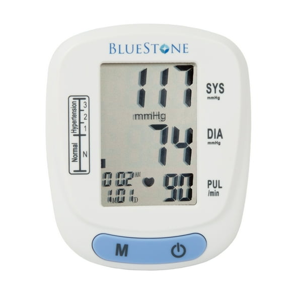Bluestone Automatic Blood Pressure and Pulse Monitor with Wrist Cuff and Storage Case