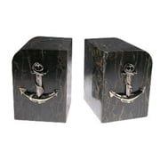 Bluestone Designs W924-Anchor Jadestone Bookends - Anchor