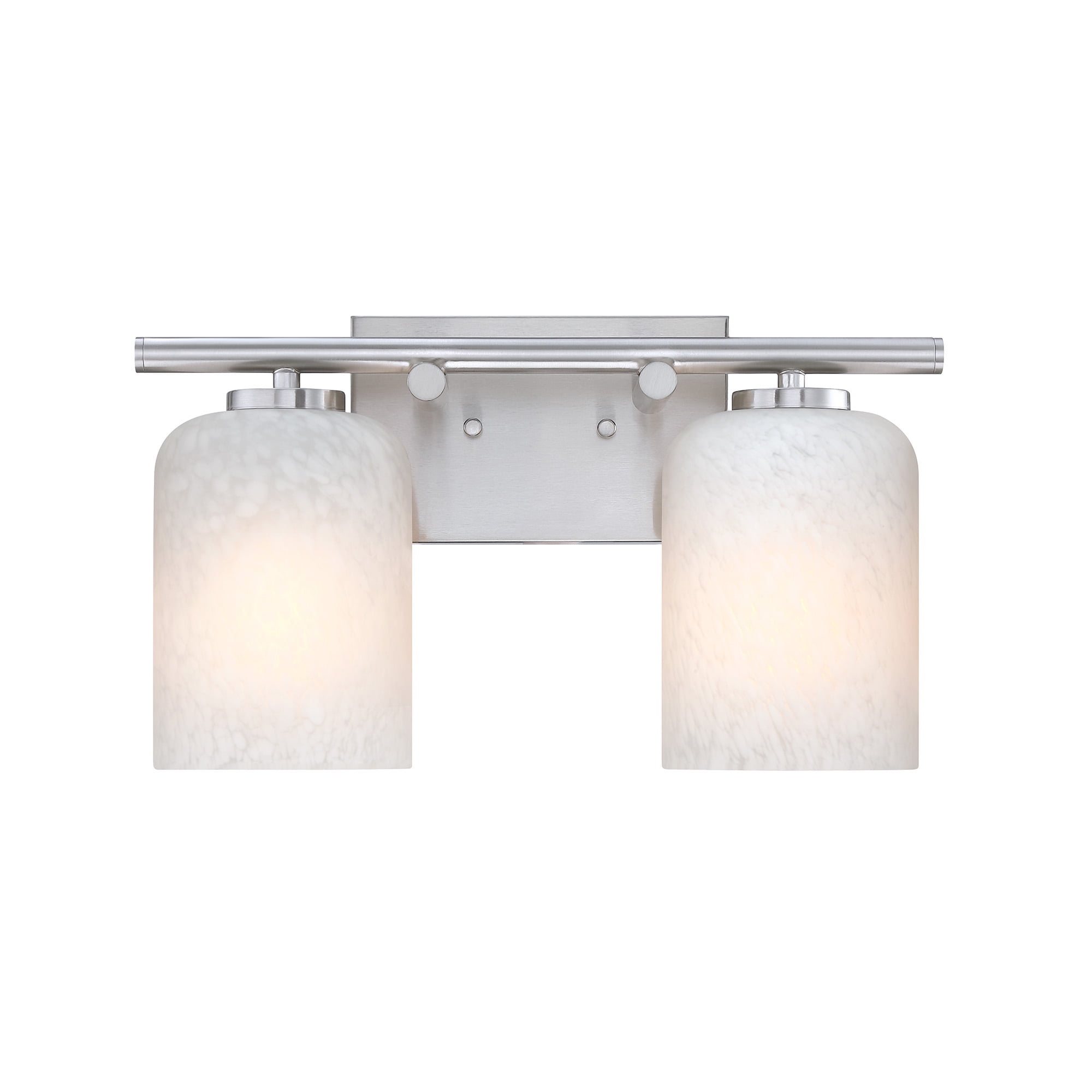 Bluestone Ridge 16 in. 2-Light Brushed Nickel Vanity Wall Light for Bathrooms