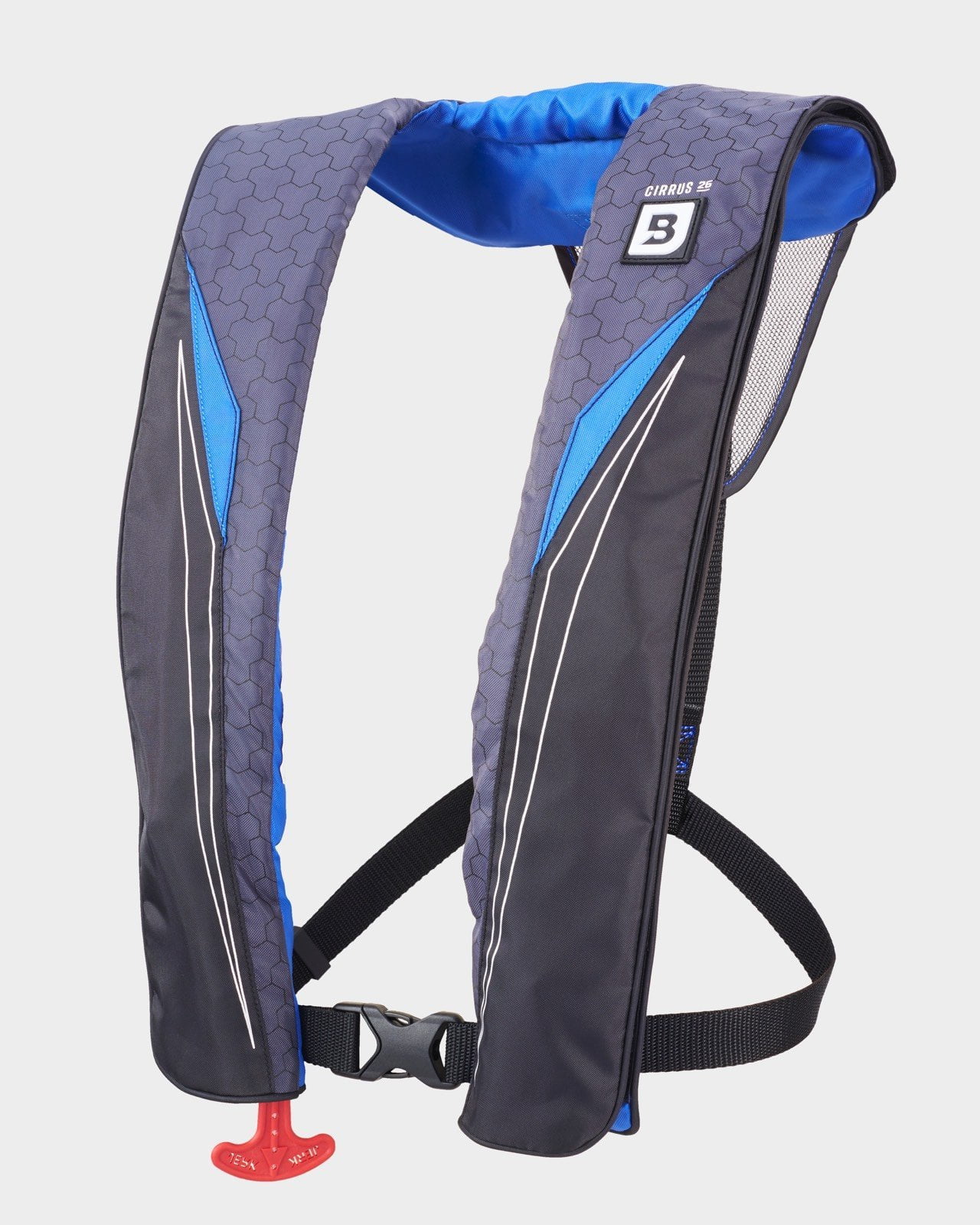 Bluestorm Gear Cirrus26 Inflatable PFD Life Jackets (Blue) for Adults | US Coast Guard Approved Automatic Life Vest w/Manual Override Convertibility