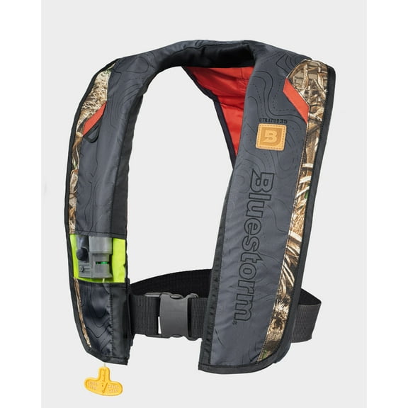 Bluestorm Gear Stratus 35 Inflatable PFD Life Jacket (Realtree Max5 Camo) | US Coast Guard Approved Automatic/Manual Life Vest for Adults