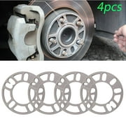 Bluethy 4Pcs 3mm 5mm 8mm 10mm Universal Aluminum Alloy Car Wheel Tire Spacers Shims Set
