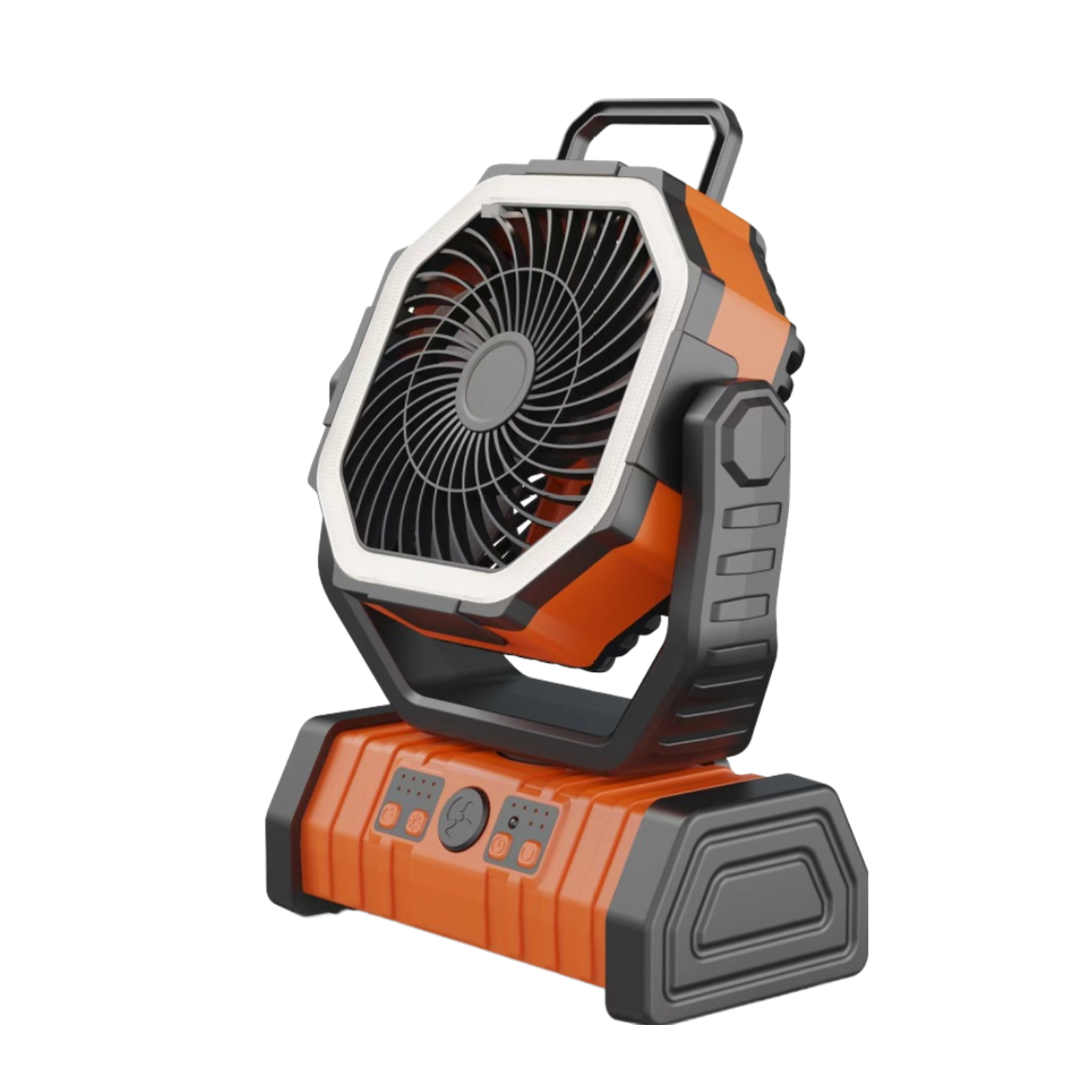 Bluethy Camping Fan Rechargeable 20000mAh Battery Operated Portable Fan with LED Light Remote Control Power Bank Function 4-speed 270-degree Rotation Desk Fan for Tents Picnic Barbecue Fishing