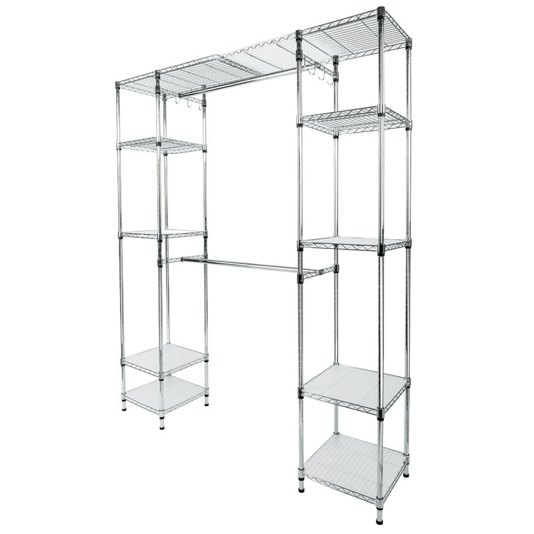 Custom Closet Organizer Shelves System Kit Expandable Clothes