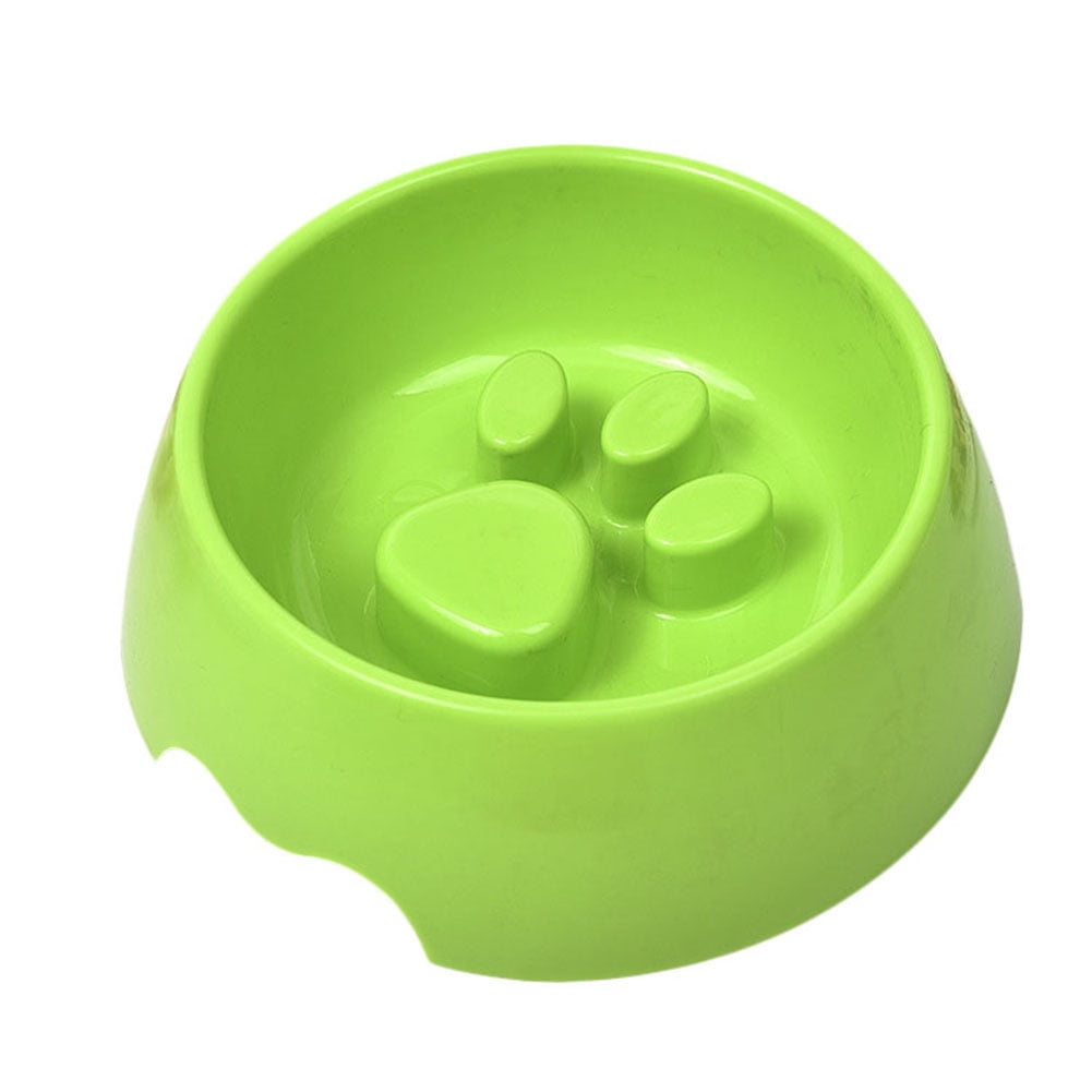Bluethy Cute Raised Paw Print Pet Slow Feeding Bowl for Dog Cats Eco