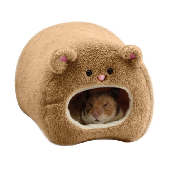 Bluethy Plush Cute Bear Shape Pet Dog Cat Hamster Sleeping Bed Playing House Soft Nest