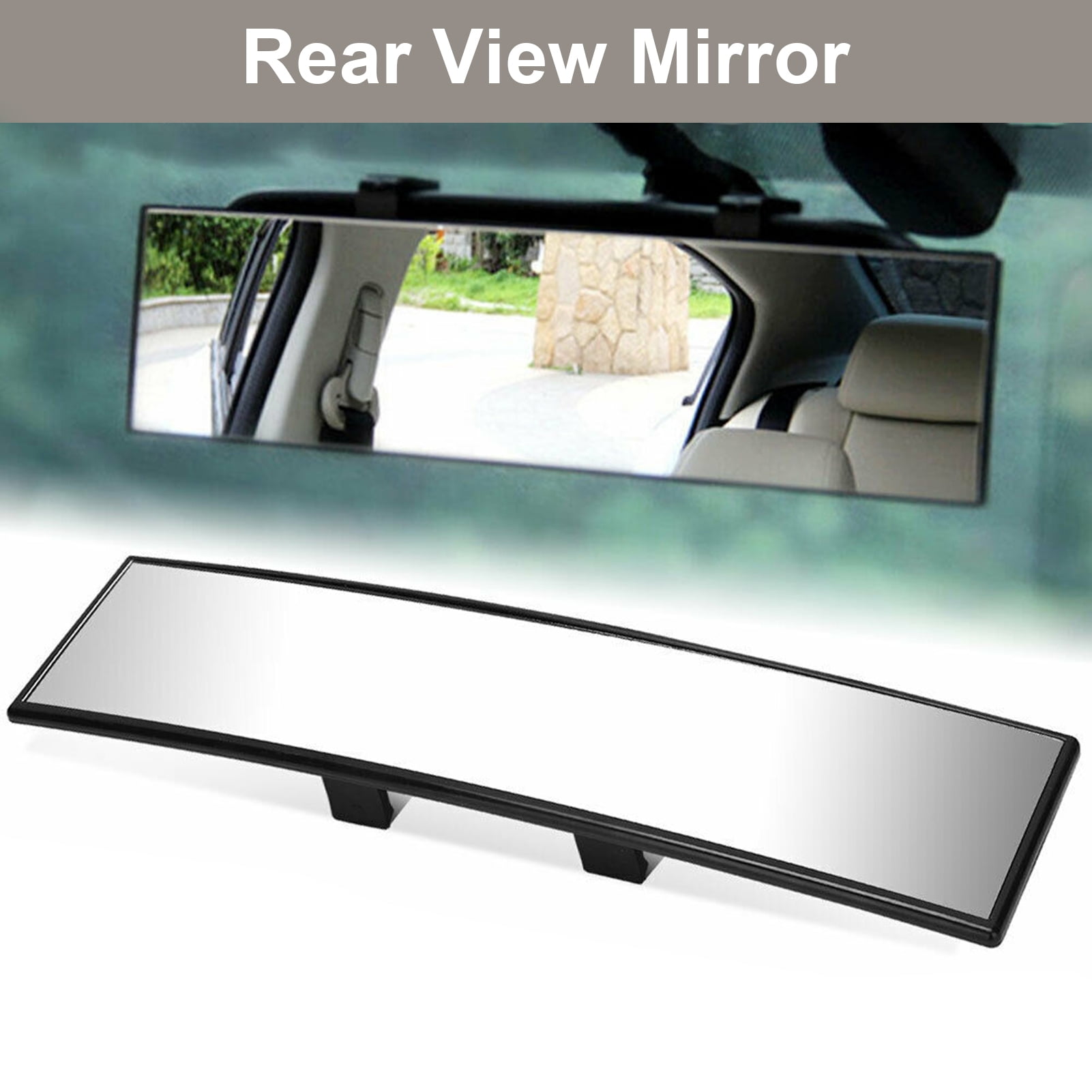12 Inch Universal Wide Angle Rear View Mirror - Panoramic Clip-On Mirror For Cars, Trucks & SUVs - View #12