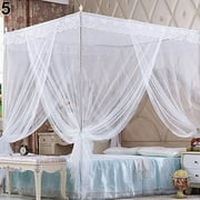 Bluethy Romantic Princess Lace Canopy Mosquito Net No Frame for Twin Full Queen King Bed