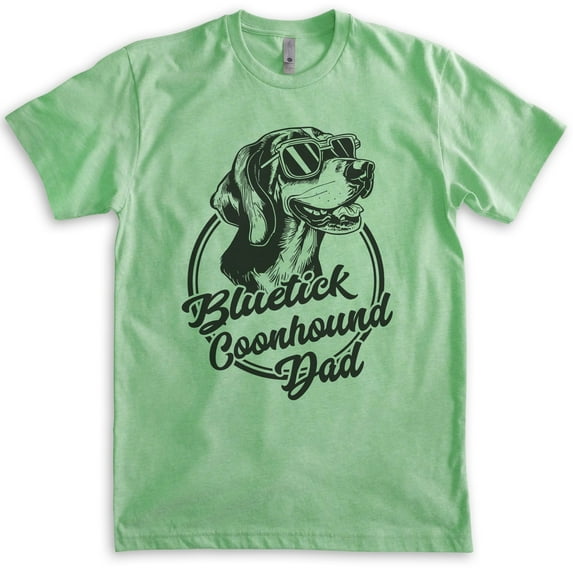 Bluetick Coonhound Dad, Unisex Men's Shirt, Bluetick Coonhound, Hound Owner, Funny Dog Dad Gift, Heather Apple Green, Large