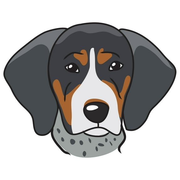 Bluetick Coonhound Decal | Indoor/Outdoor | Dog Lover Super Cute Sticker for SUV Windows, Dorm Rooms, Bedroom, Offices | SignMission personalized gift | 12"