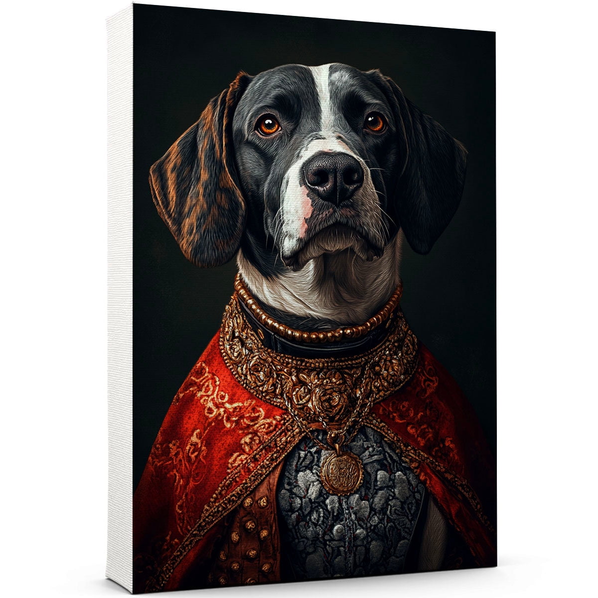 Bluetick Coonhound Dog in Royal Costume Poster 8x12in, Funny Dog Poster ...