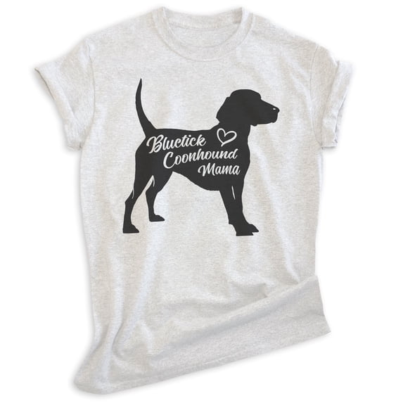Bluetick Coonhound Mama, Unisex Women's Shirt, Bluetick Coonhound, Hound Owner, Funny Dog Mama Gift, Heather Ash, X-Small